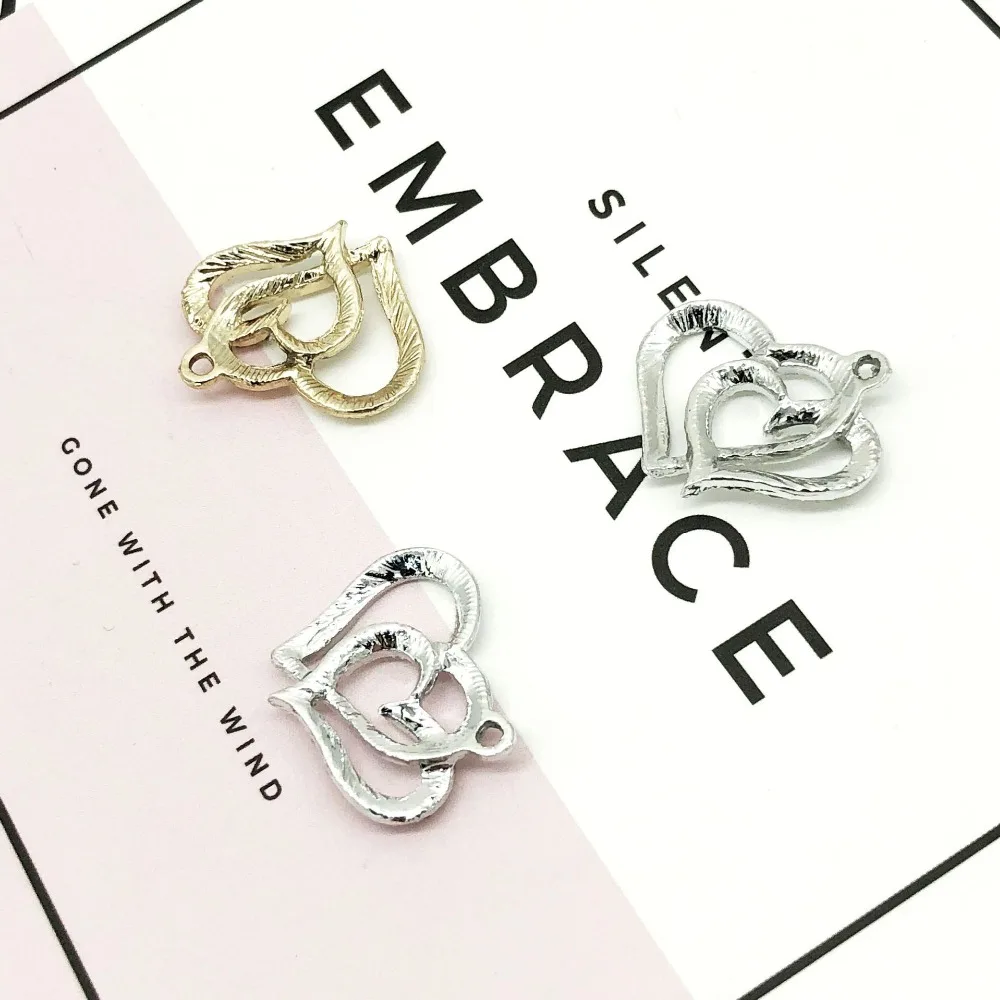 6 шт. модные подвески подарок сплав горный хрусталь сердце к сердцу кулон