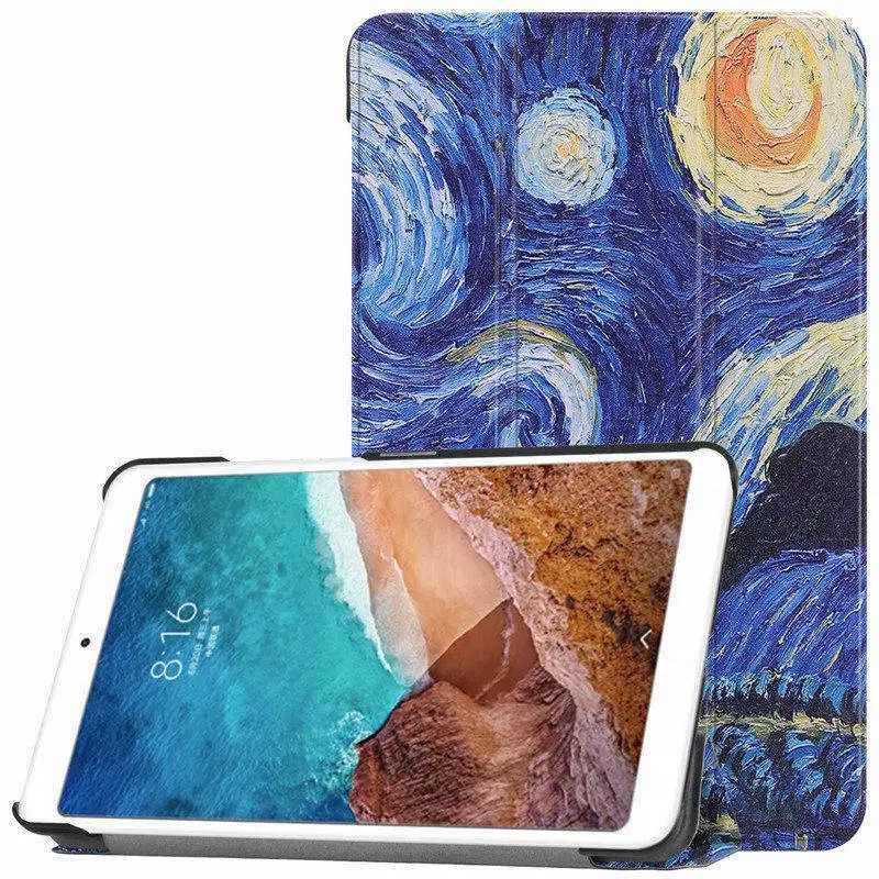 Тонкий флип-чехол из искусственной кожи для Xiao mi pad4 чехол на планшет 8 дюймов mi Pad 4 Stand Smart Painted защитный чехол для телефона