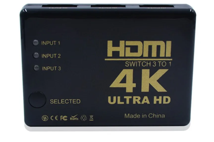 Разветвитель HDMI Hub переключатель телевизора 4K * 2K 3 в 1 Ultra HD для HDTV ПК PS3 DVD |