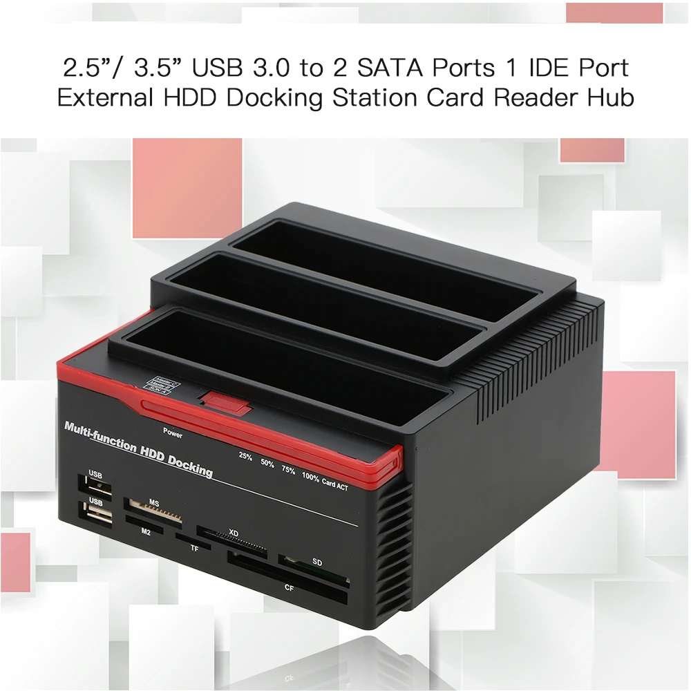 Внешний HDD жесткий диск Док станция кардридер 2 5 &quot3 5&quot USB 3 0 порта SATA 1 IDE порт USB3.0