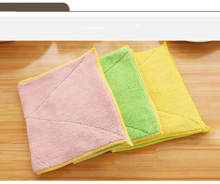 3 шт./лот Новая мода Кухня для мытья ткань смешанные Цвет микрофибры Тематические
