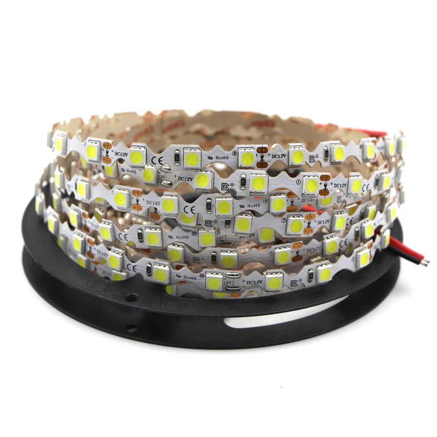 Светодиодная лента ультра яркий свет 12 v SMD 5050 Гибкая V 5 M 300 Led не водонепроницаемый