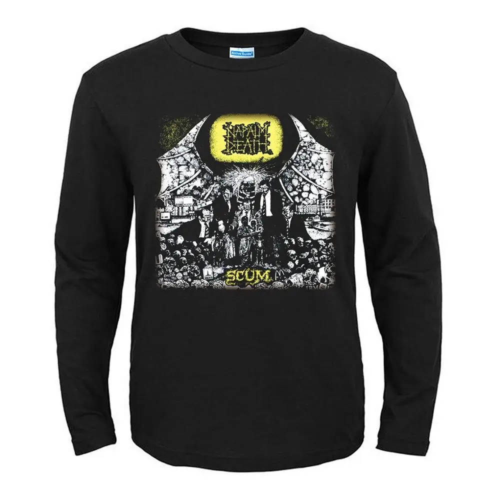 7 дизайнов Harajuku Napalm Death Rock рубашка фитнес Hardrock тяжелый металл хлопок Скейтборд Повседневная с длинным рукавом Череп Демон - Цвет: 2