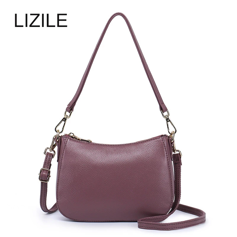 Женская сумка из натуральной кожи Осень зима 2021 мягкая через плечо первого слоя