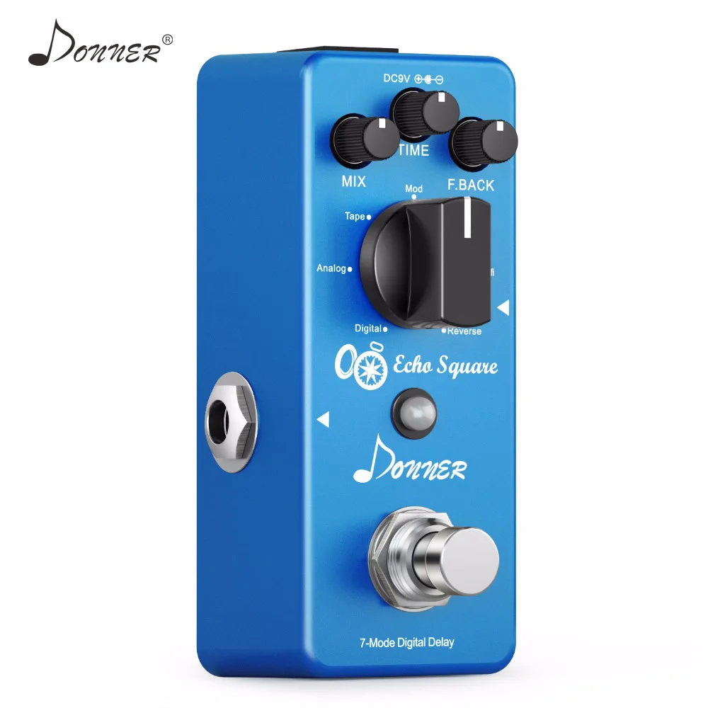 Donner Multi Digital Delay гитарная педаль Echo Square эффектов 7 режимов|Детали и аксессуары для