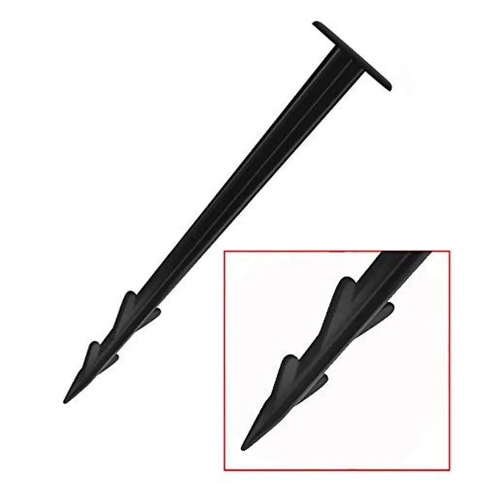 100 шт Черный центра сада Nail Fix инструменты Пластик прочный садовый навес палатка