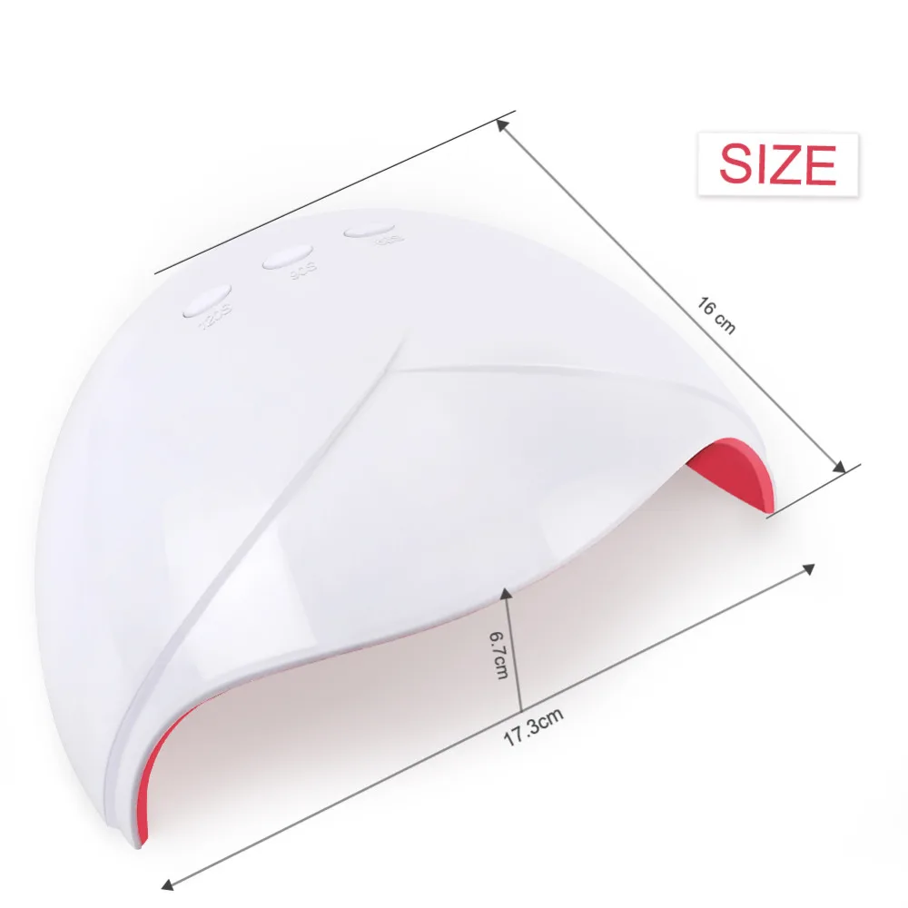 36W UV Led Lamp Nail Dryer For All Types Gel 12 Leds for Machine Curing 60s90/s/120s Timer USB Connector | Красота и здоровье