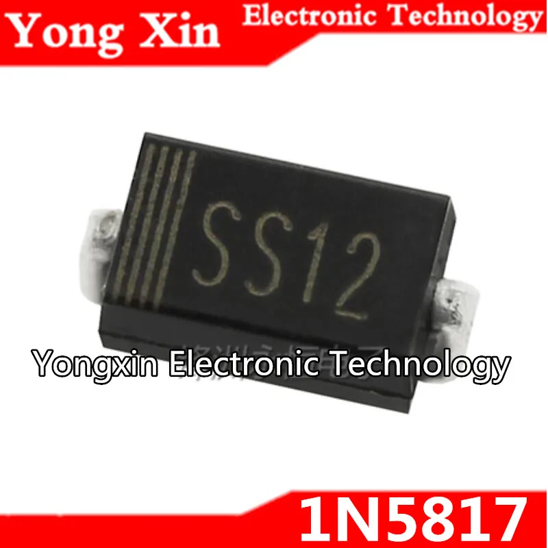 100 шт. Фотоэлементы SMA 1N5817 smd 1A 20 в Диод Шоттки ss12|Регуляторы напряж./стабилизаторы|