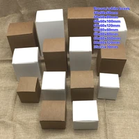 50pcs in 9sizes brownwhite kraft paper gift box 68x8x12cm for cosmetic bottle jar valves tubes craft candle packing boxes