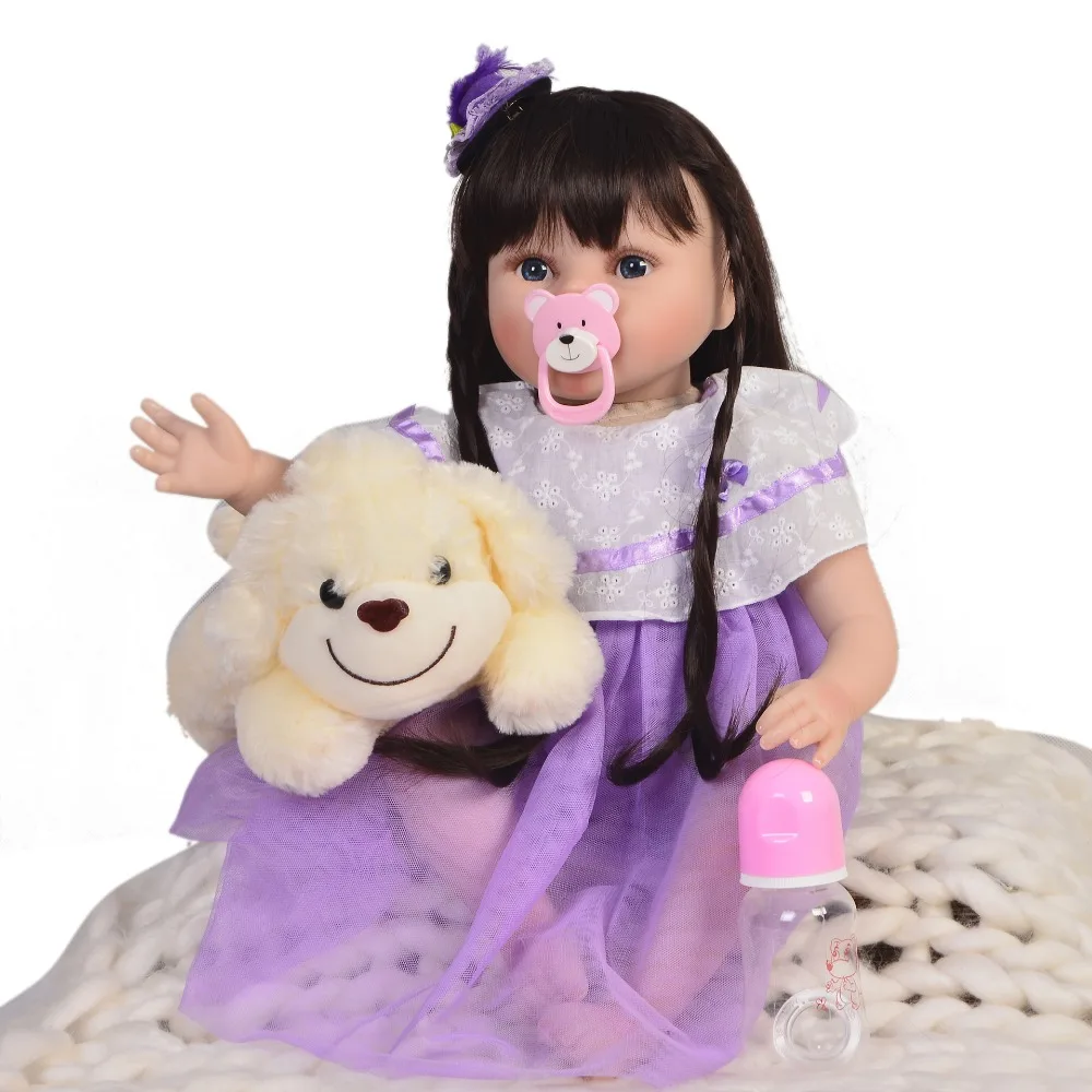 

22"55cm soft silicone reborn baby bebe dolls real cute newborn baby dolls for children bebe gift lifelike vivid reborn bonecas