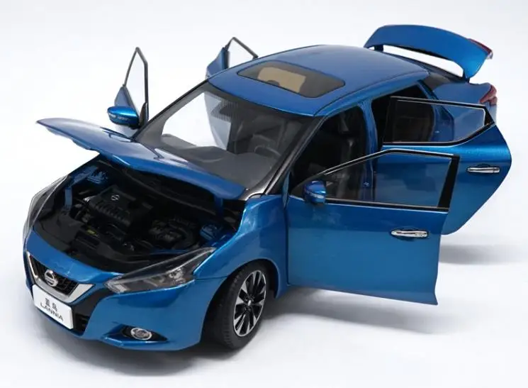 Оригинальная усовершенствованная модель коллекции, высокая имитация NISSAN LANNIA, 1:18 игрушечный автомобиль из сплава, литой металлический автомобиль