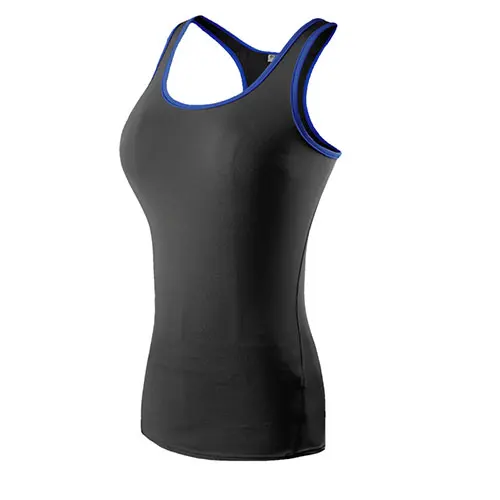 black with blue Одежда для спорта женская одежда для женские спортивная женщин футболка спортивный футболки майка женский топ костюм фитнеса рубашка рубашки спортивные кофта жилет майки блузки спорта йога толстовка блузка костюмы - Цвет: black with blue
