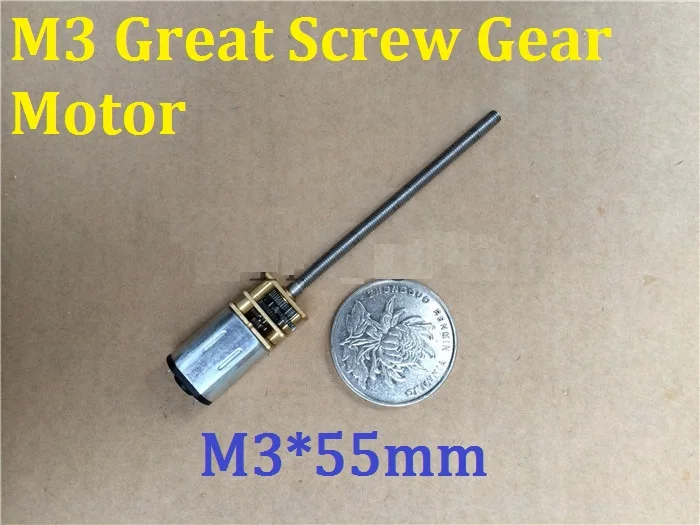 2 шт. GA12YN20 M3 отличный резьбовой двигатель с микро резьбой постоянного тока валом