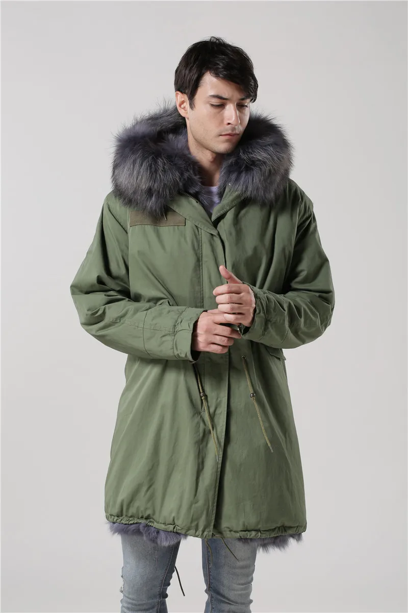 Новые модные меховые пальто унисекс с большим воротником из меха енота серого