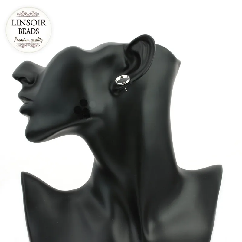 Античные бронзовые/Серебристые медные французские серьги-гвоздики базовые