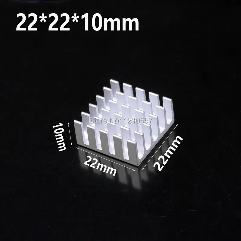 200 шт. 22x22x10 мм Серебристые алюминиевые радиаторы IC Chip Cooler Cooling Heatsink|cooling heatsink|heat