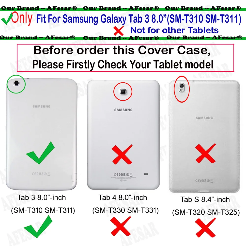 Защитный чехол из искусственной кожи с поворотом на 360 градусов для Samsung Galaxy Tab 3 8 0