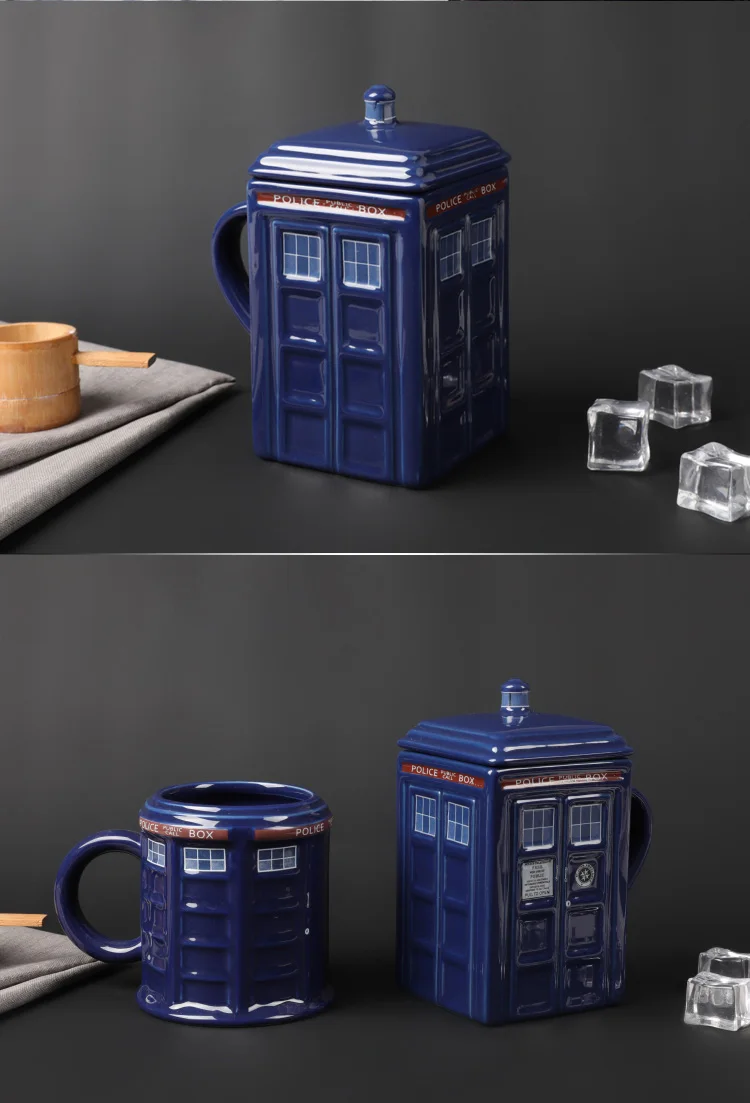 Doctor Who кофейные кружки Tadis полицейская коробка чашки и кружки ручная роспись аниме классное украшение большая емкость посуда для напитков