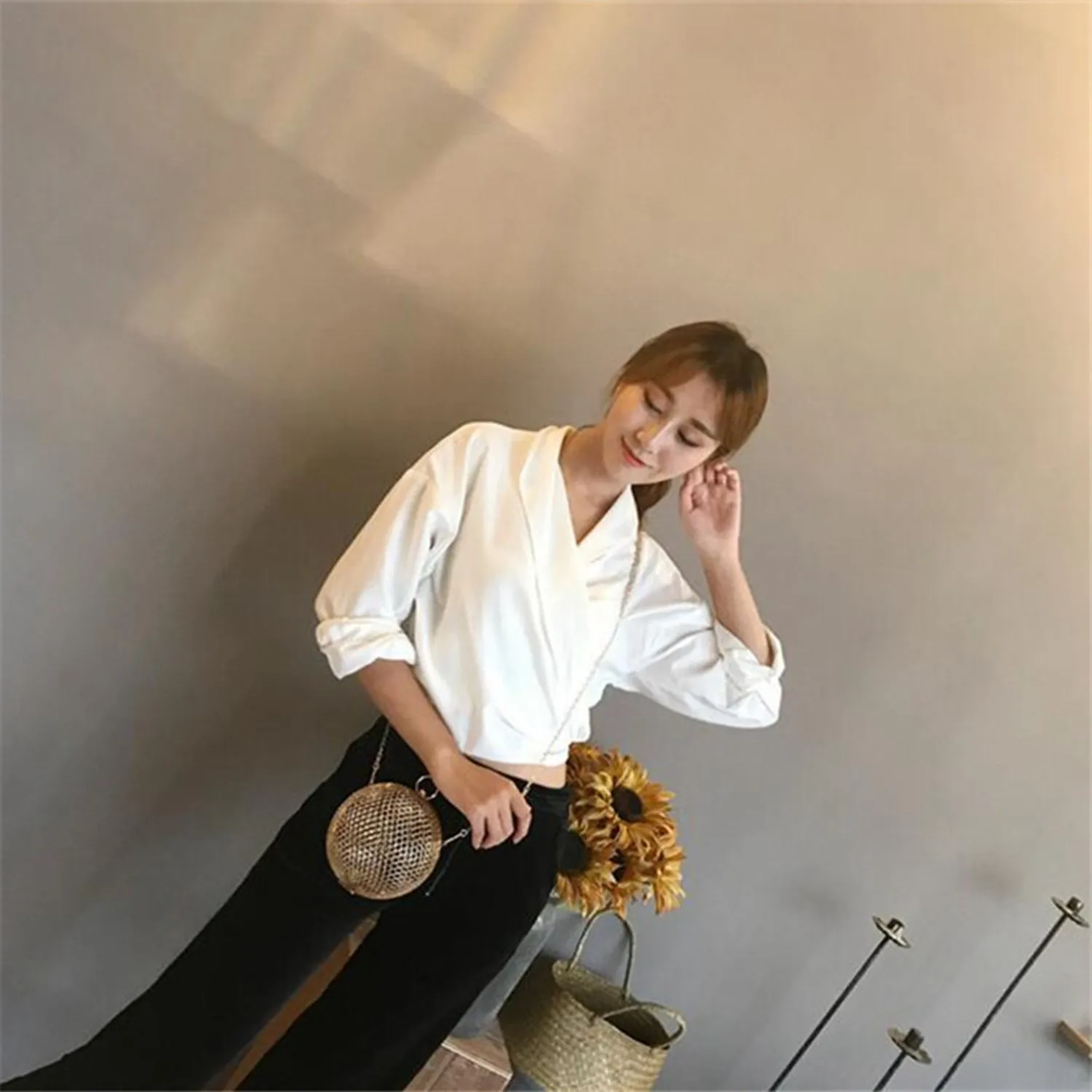 Значок полый металлический шарик сумка на плечо клетки Женская круглая клатч