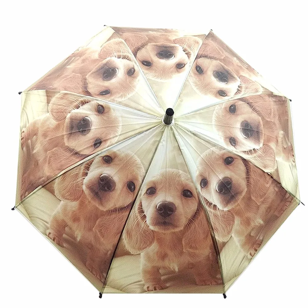 Хит продаж! полуавтоматический солнцезащитный зонт от солнца и дождя с милым