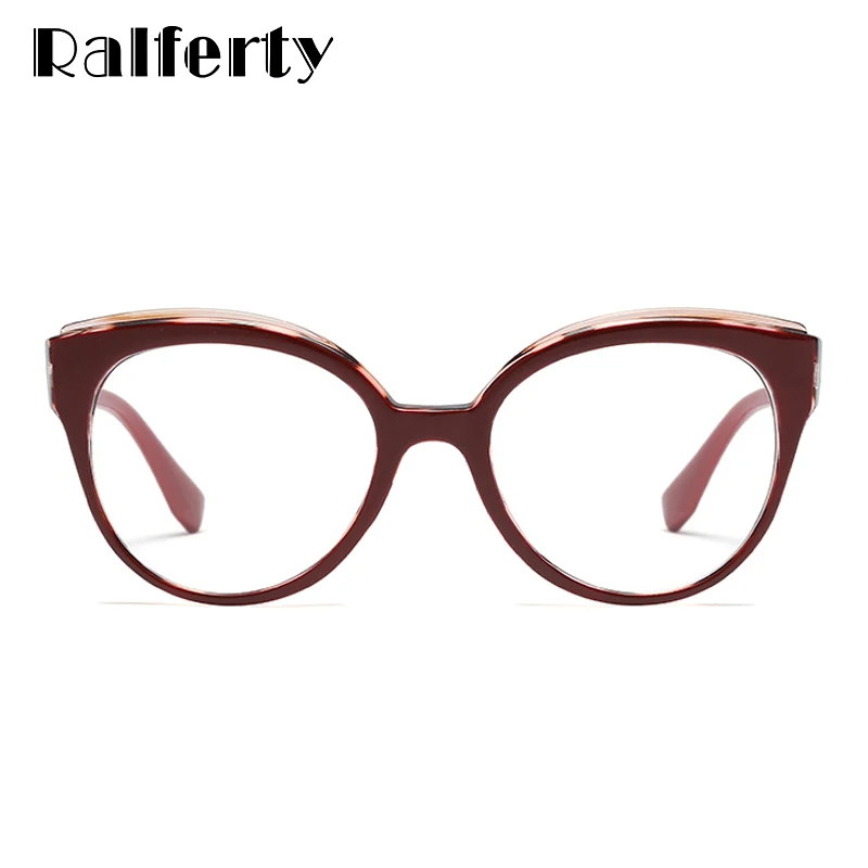Ralferty, женские очки для чтения,, Ретро стиль, кошачий глаз, очки, брендовые, оптические, по рецепту, очки, красные, весенние, дужки F95140