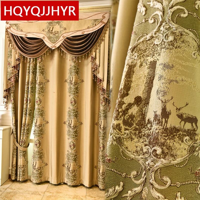 Роскошные жаккардовые 3d шторы Royal top затемняющие для гостиной и окон элегантные