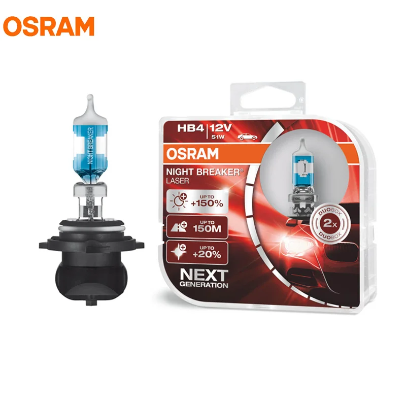 OSRAM 9006 HB4 12 В 51 Вт Новый Ночь выключатель лазерной следующего поколения Авто