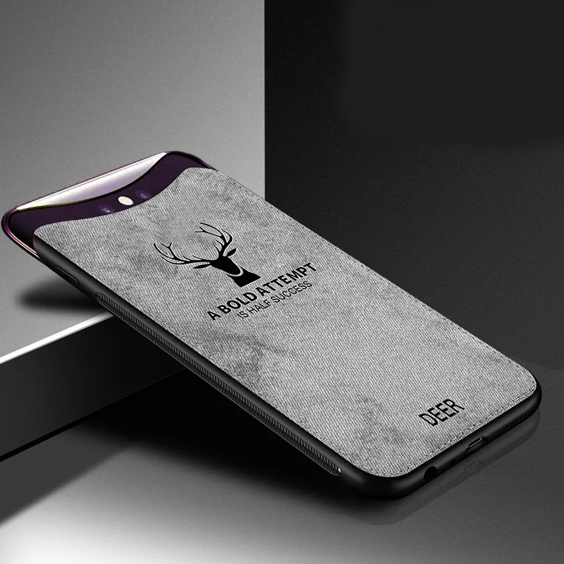 Fabric Ultra-thin Canvas Silicon Phone Case For OPPO findX R9 F7 F5 K1 A5 find X Cloth Texture Soft Protective Cover Coque case | Мобильные