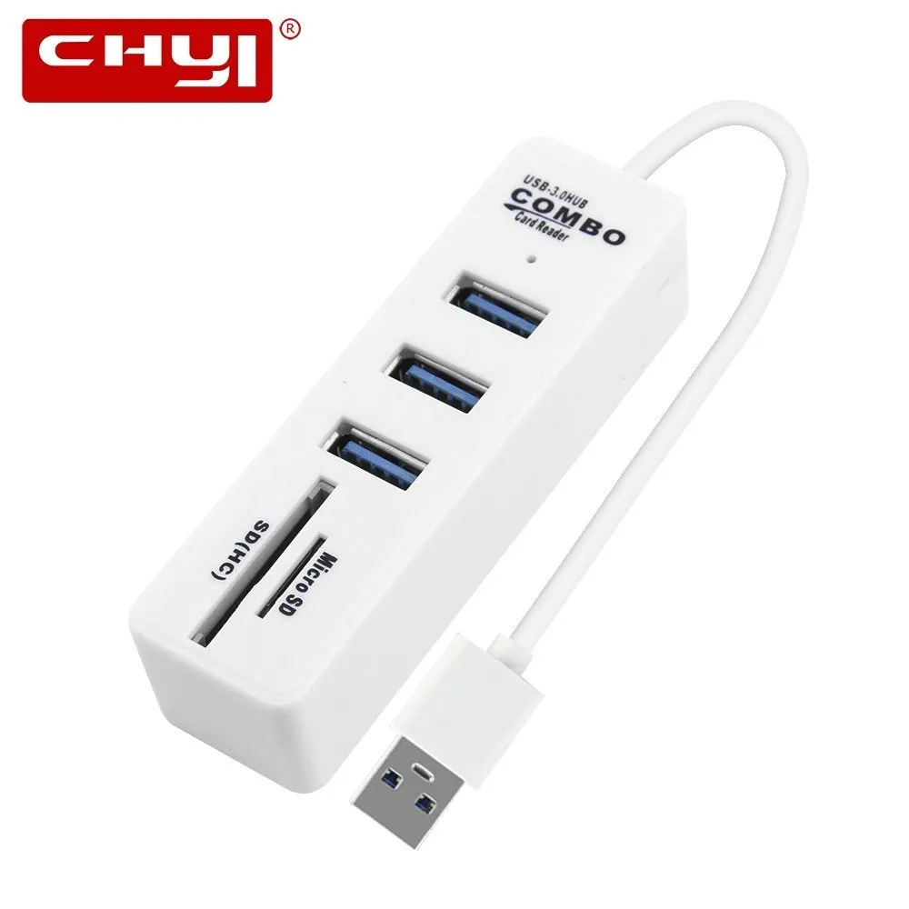 

CHYI высокоскоростной USB хаб 3,0 мульти 3 порта USB 3,0 хаб сплиттер адаптер с SD/TF кардридер для Macbook PC Аксессуары для ноутбуков