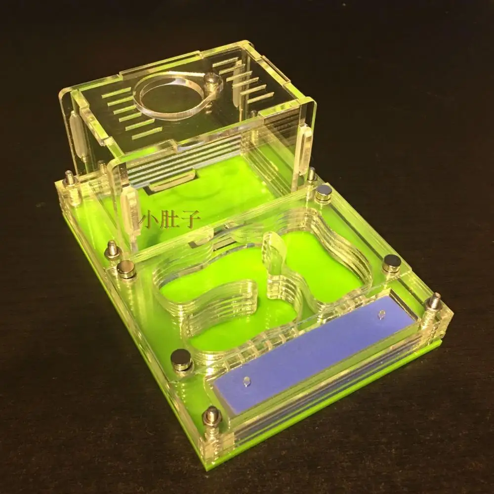 light green Мини плоские акриловые муравьи гнездо Ферма для детей научная биология Abservation DIY игрушка клетки для насекомых домашние муравьи горка вилла - Цвет: light green