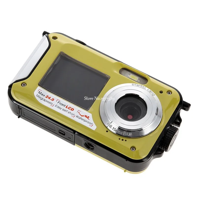 2,7 дюймов TFT Цифровая камера водонепроницаемая 24MP MAX 1080P двойной экран 16x цифровой зум видеокамера Горячая Новинка 4 цвета на выбор