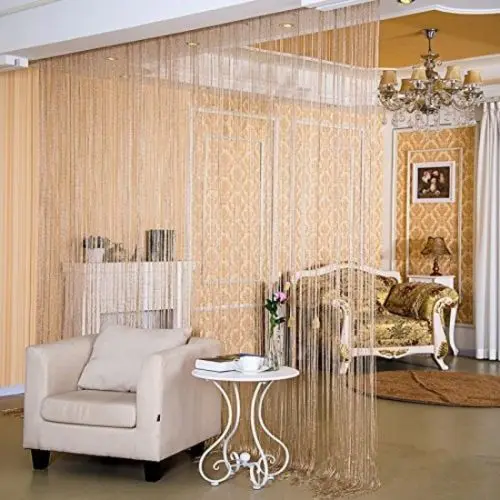 New Shiny Tassel Flash Silver Line String Curtain Window Door Divider Sheer Valance Home Decoration 0.95x1.95m | Дом и сад