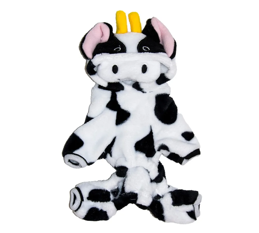 Hot Sale Dog Pet Clothes Velvet Cute Winter Clothing Cow Coat Cloth for |