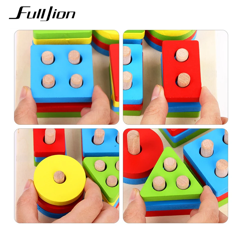 Fulljion Обучающие игрушки Монтессори для изучения математики 3D головоломка