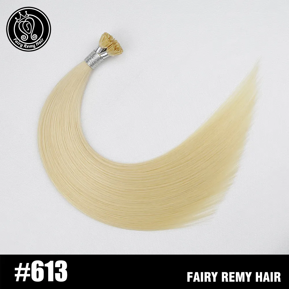 #613 Сказочные волосы remy 22 дюйма 1 г/прядь настоящие волосы Remy Fusion с плоским кончиком для наращивания натуральные черные итальянские кератиновые капсулы волосы 50 г - Цвет: #613