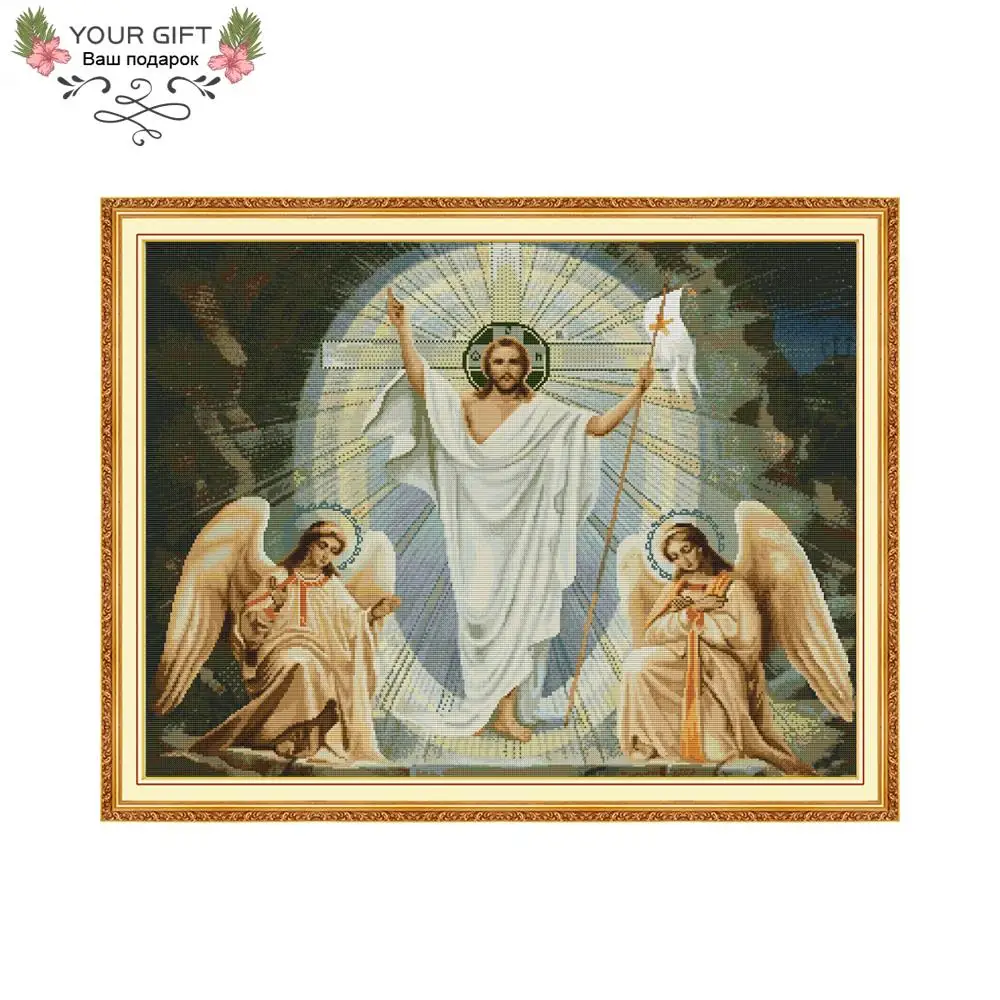 

Your Gift RA188 14CT 11CT Counted and Stamped Home Decor Jesus Needlework Needlepoint Embroidery DIY Cross Stitch kits