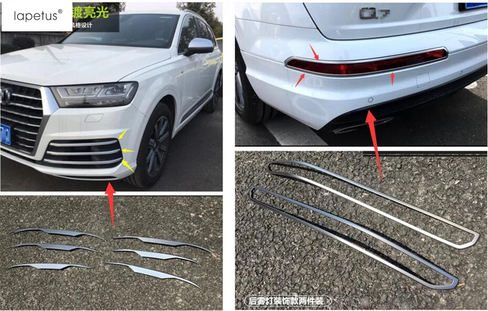

Аксессуары Lapetus для Audi Q7 S Line Sport 2016 - 2019 передний противотуманный светильник s лампа + задний багажник противотуманный светильник комплект на...