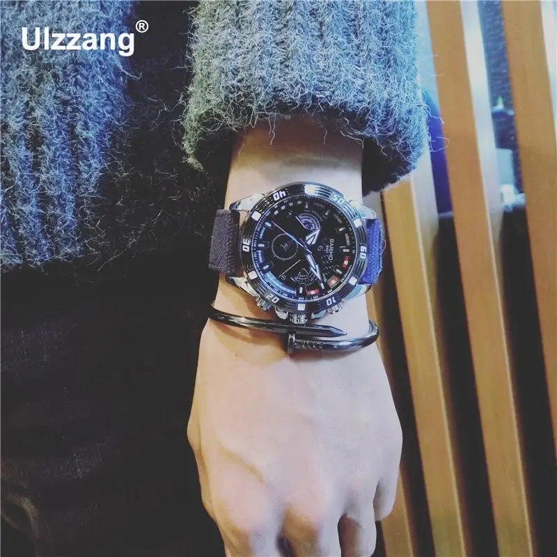 Горячая распродажа Новые модные черные темно-синие Военные Спортивные кварцевые