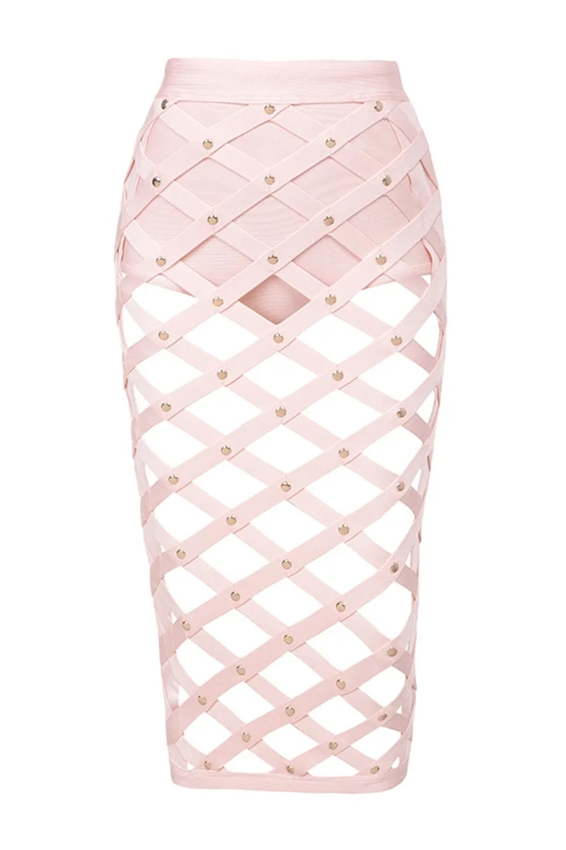 Шикарный новый Розовый выдалбливают с бусинами сзади сплайсинга Сексуальная