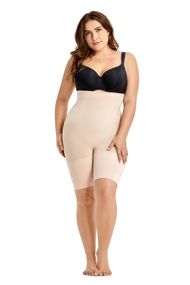 DELIMIRA женские бесшовные размера плюс высокая талия контроль моделирующее белье бедра стройнее тело формирователь