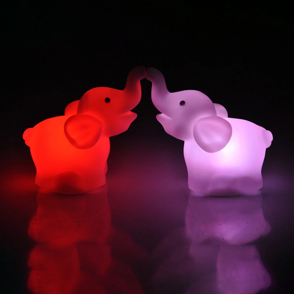 Светодиодный светильник со слоном Ночной 7 цветов меняющий атмосферу креативный