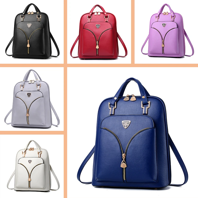 Женский кожаный рюкзак Nevenka черный мини для путешествий с защитой от кражи