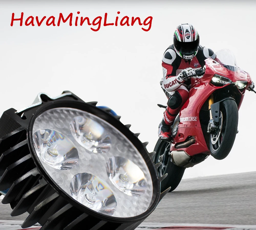 Универсальные Мотоциклетные аксессуары 2 шт. светодиодная фара для мотоцикла