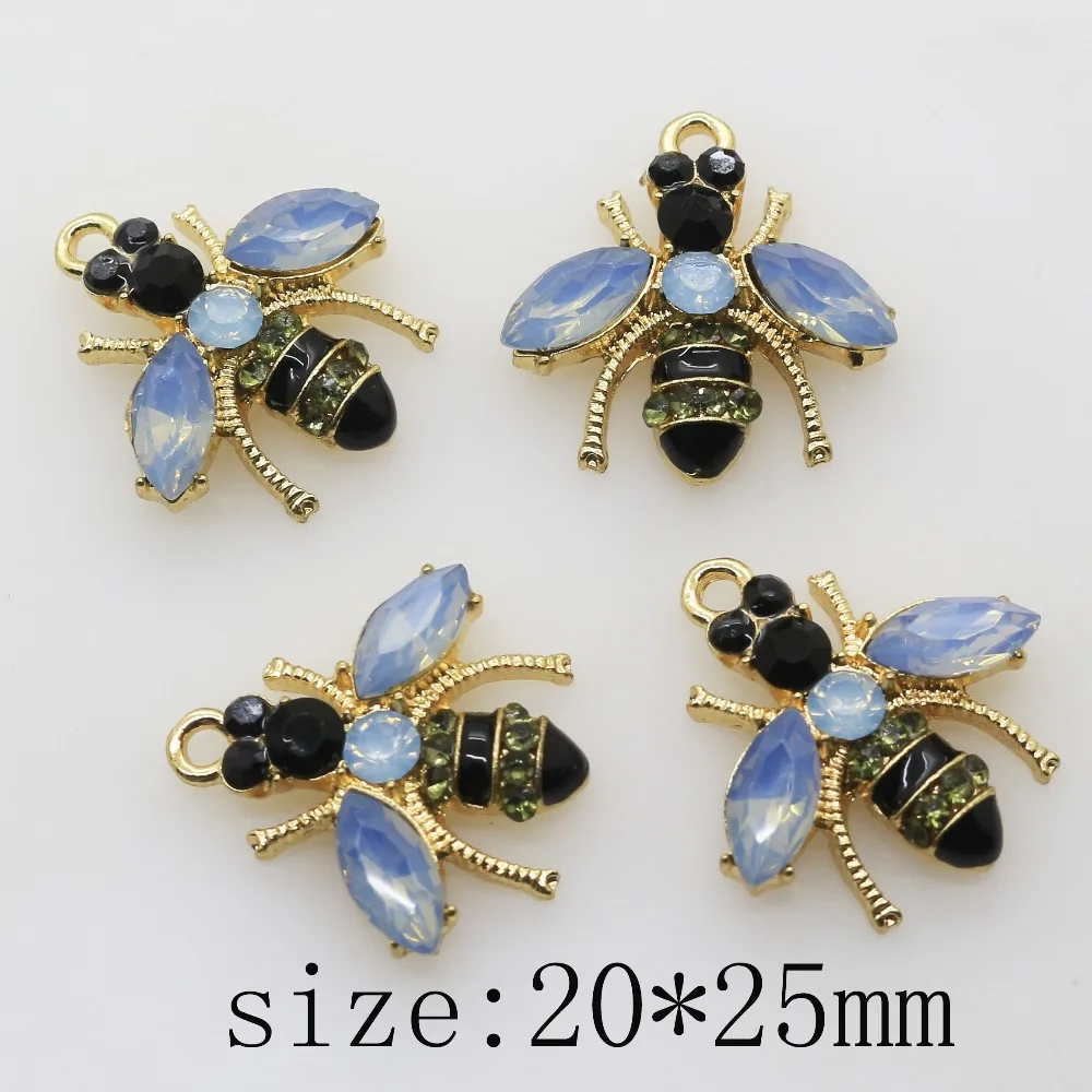 10 шт./лот черные металлические кнопки для скрапбукинга с Пчелой кристаллами и