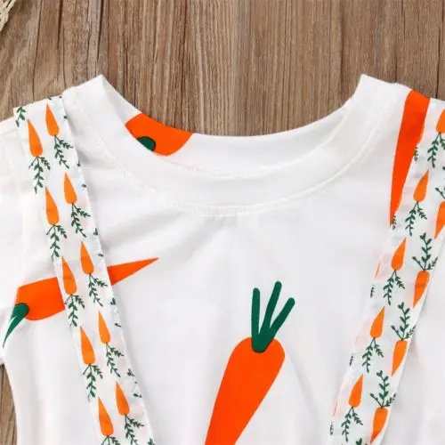 Комплект детской одежды из 2 предметов с рисунком моркови футболка для маленьких