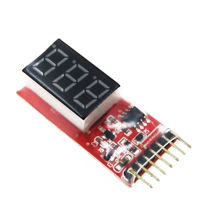 2-6s RC Li-Po Battery Voltage Indicator Checker Tester 7.4V-22.2V Alarm Volt Meter Test Module | Электронные компоненты и
