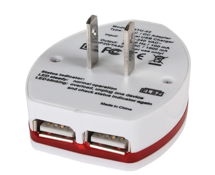 Адаптер питания Все в одном с 2 USB портами универсальное зарядное устройство для