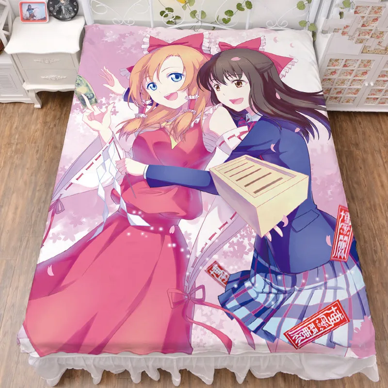 Постельное белье из фланелевой ткани с принтом Аниме TouHou Project 150x200 см|Простыня| |