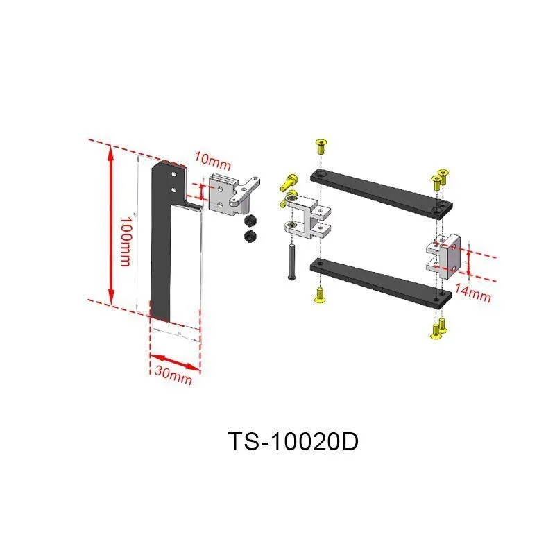 Tenshock углерода направляющий руль cnc набор TS-08020D/TS-09020D/TS-10020D/TS-11020D/TS-12020D