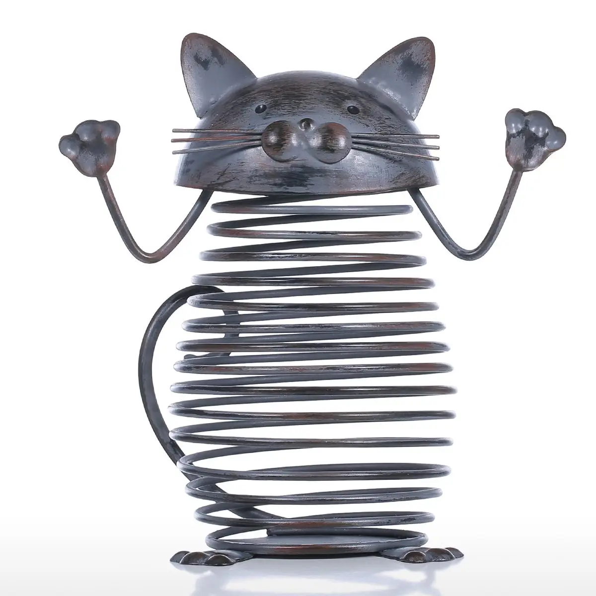 Tooarts весенний контейнер из пробки для кошки железная скульптура милая фигурка